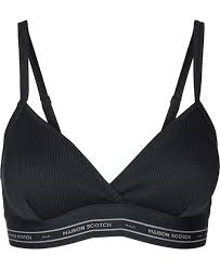 Scotch And Soda bikini overdel sort med skrift